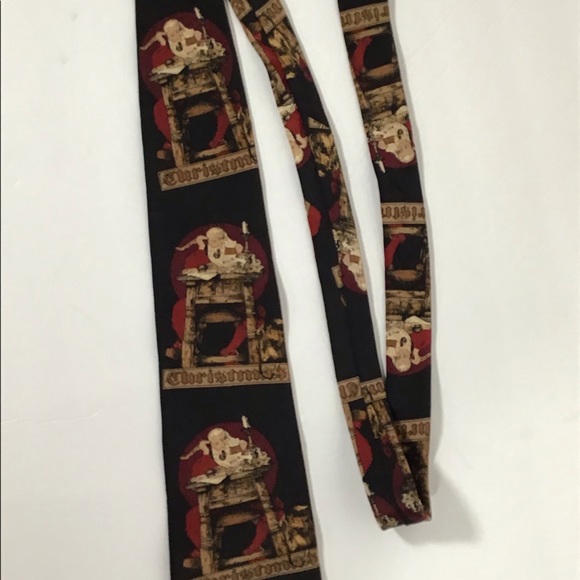 Norman Rockwell 1994 Vintage Santa Black Silk Tie - Picture 3 of 6